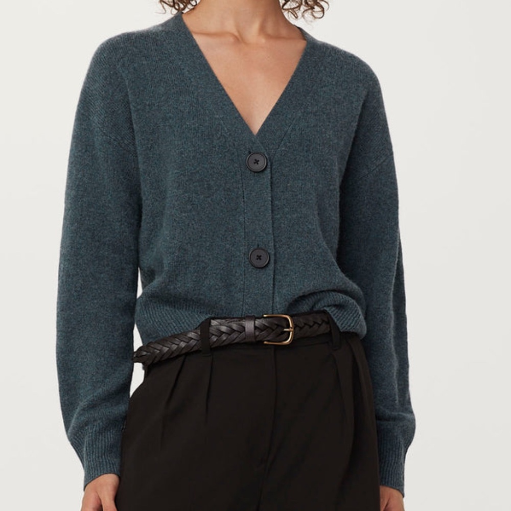 Frank & Oak Women's Size XS The Yak Wool Cardigan In Slate